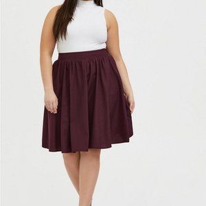 NWT Torrid Twill Midi Skirt